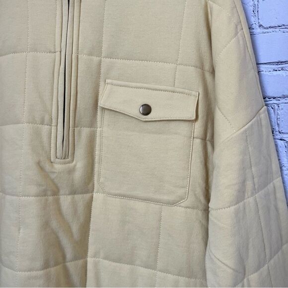 NEW O’Neill pastel yellow quilted quarter zip pullover Mabel jacket size medium - Picture 3 of 9